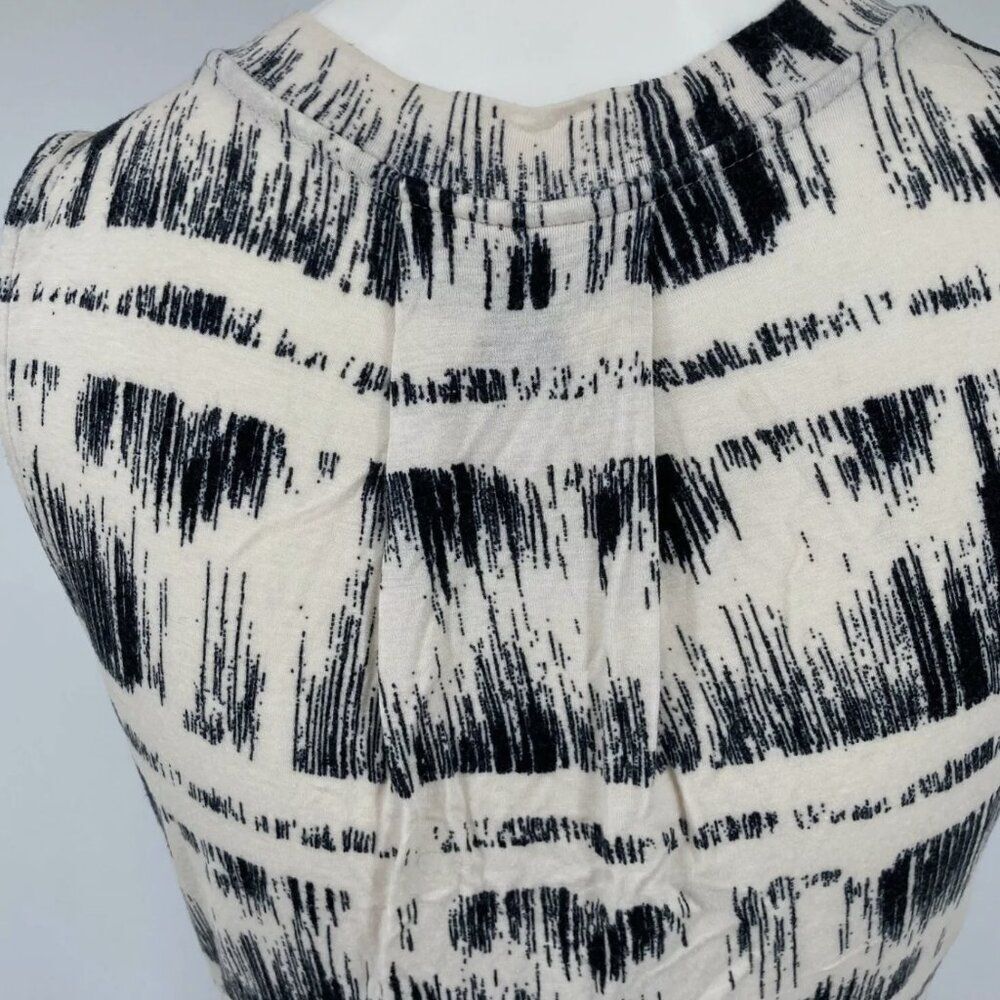 Anthropologie Deletta Dress Small Black White Striped abstract Jersey Stretch S - Picture 3 of 10